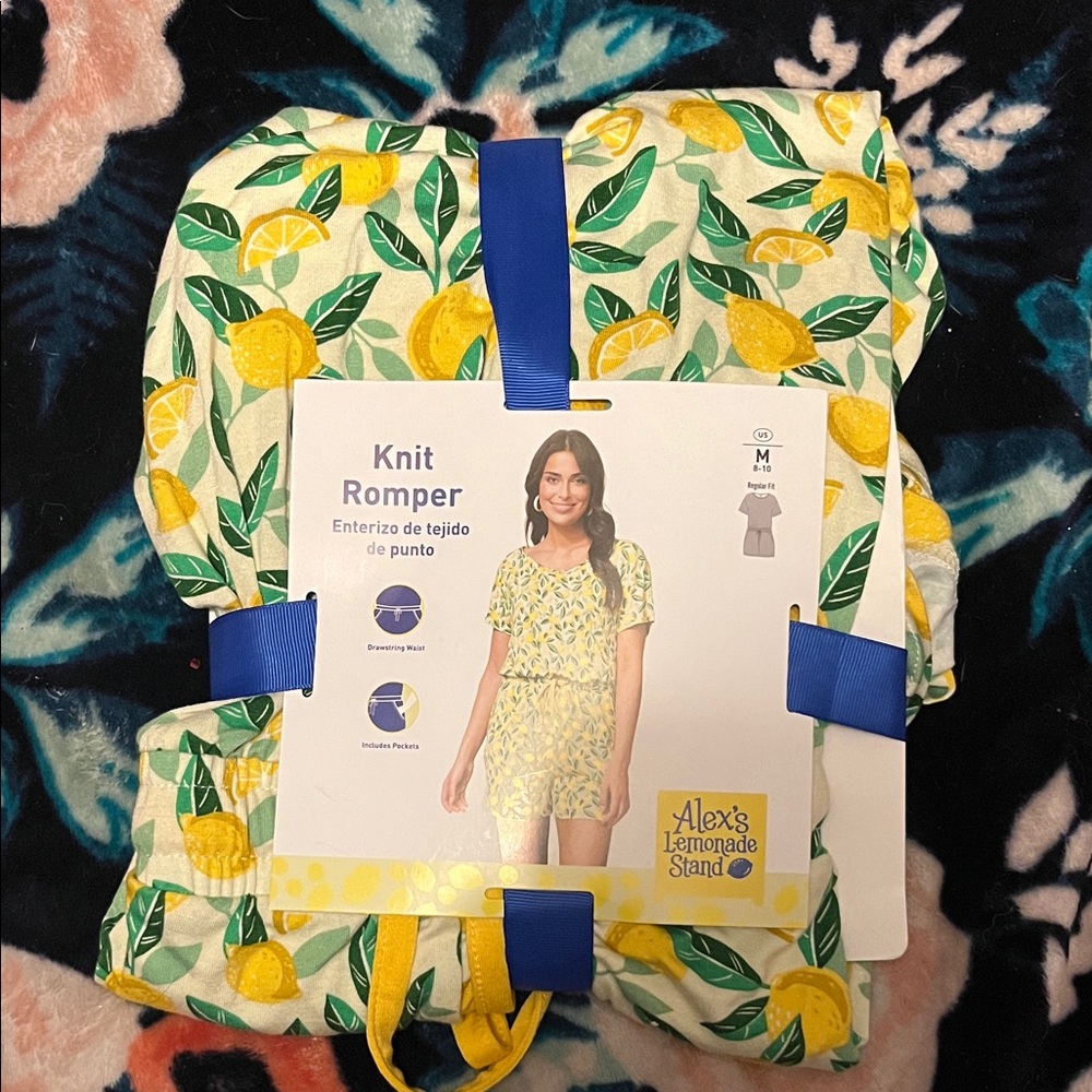 Alex's Lemonade Stand Yellow Knit Romper
